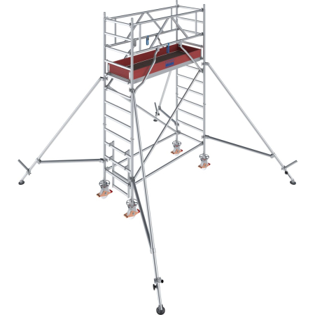 Aluminiowe rusztowanie jezdne Krause STABILO 1000 (2,00 × 0,75 m) – wysokość robocza 4,3–12,3 m